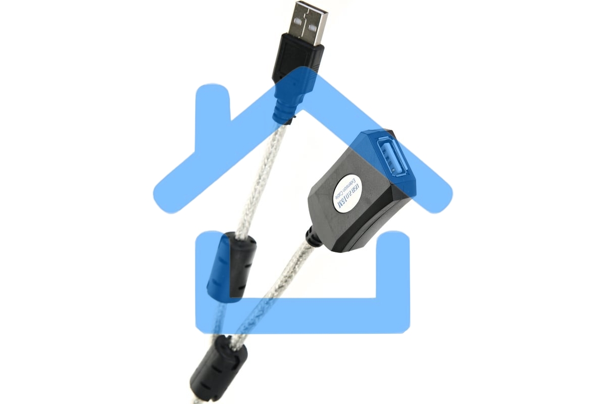 Кабель удлинитель Aopen активный ACU823-15M, USB2.0-repeater AM/AF 15м