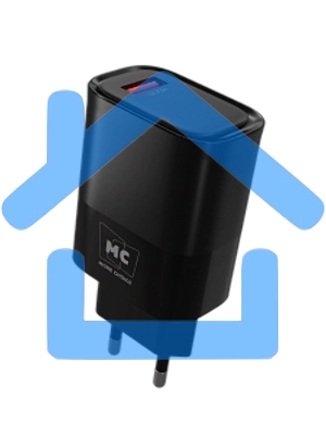 Зарядное устройство MORE CHOICE (4620202553386) NC09 1USB 3.0A QC3.0 15W, черный