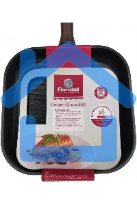 Сковорода-гриль Rondell Ginger RDA-1531 квадратная 26см покрытие: антипригарное ручка несъемная (без крышки) черный