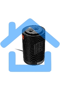 Тепловентилятор керамический Denzel DTFC-1200S, черный, 600/1200 Вт, 12 м2, 3 режима, термостат