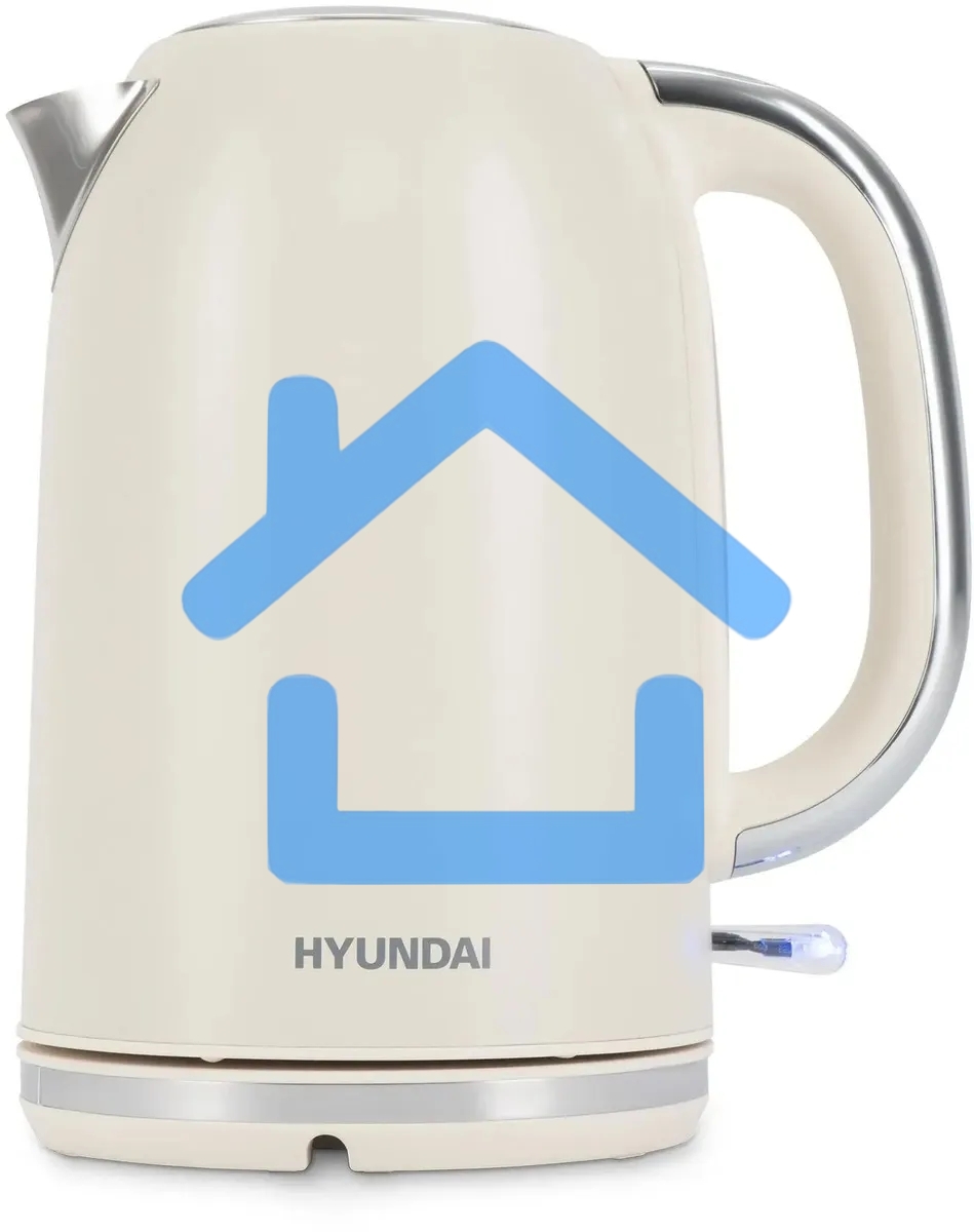 Чайник электрический Hyundai HYK-S9900 1.7л. 2200Вт молочный/серебристый корпус: металл