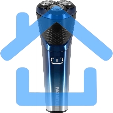 Электробритва роторная Hyundai H-SH8089 реж.эл.:3 питан.:аккум. голубой