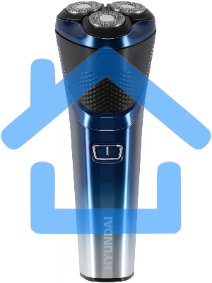 Электробритва роторная Hyundai H-SH8089 реж.эл.:3 питан.:аккум. голубой