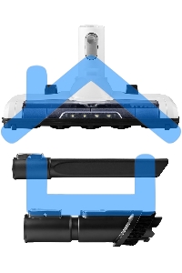 Пылесос вертикальный/ручной H-Clean HVC 102 SE белый/красный, питание от аккумулятора, 100 Вт, уборка сухая, пылесборник 0.65 л, работа от АКБ max 45 мин