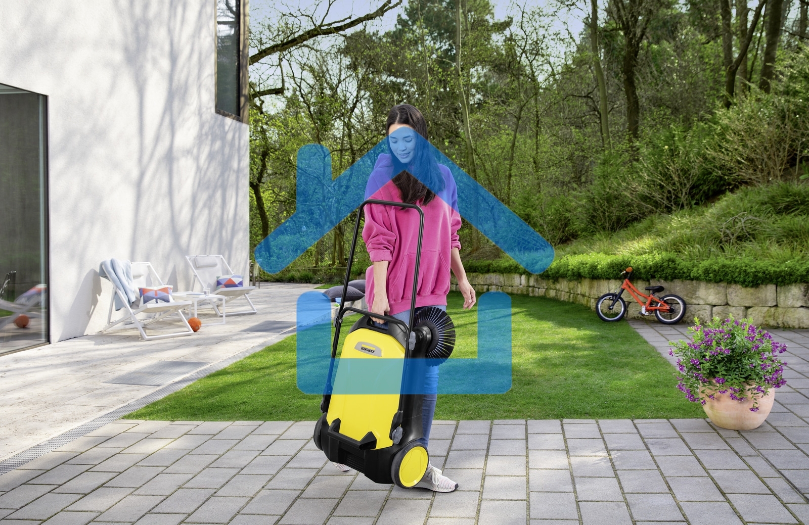 Подметальная машина ручная Karcher S 4 20 л, 1800 м²/ч