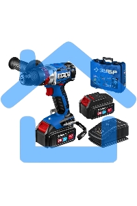 Дрель-шуруповерт ЗУБР DBS-201-42, 20В, 2 АКБ, Ударная, Кейс