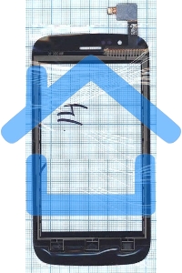 Сенсорное стекло (тачскрин) для Explay A400, черное