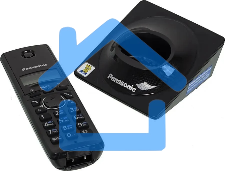 Телефон беспроводной (DECT) Panasonic KX-TG1711RUB черный АОН, Caller ID,12 мелодий звонка,подсветка дисплея,поиск трубки