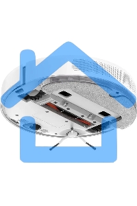 Робот-пылесос DreameBot Robot Vacuum and Mop D9 Plus белый, 3200 мА*ч Li-Ion, уборка влажная/сухая, пылесборник контейнер 0.4 л