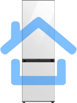 Холодильник Samsung RB34C7B5E12/EF белый стекло двухкамерный 230/114л морозилка снизу, No Frost