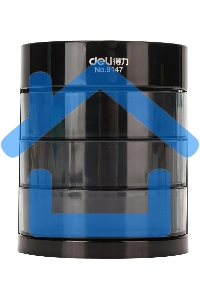 Настольный набор Deli E38253 (12 предметов) пластик, черный