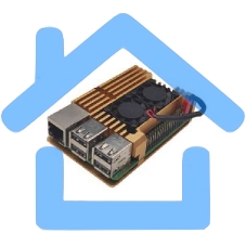 Корпус ACD RA504 Gold Metal Aluminum Case with Double Fans for Raspberry Pi 4B