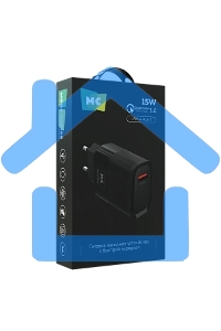 Зарядное устройство MORE CHOICE (4620202553386) NC09 1USB 3.0A QC3.0 15W, черный