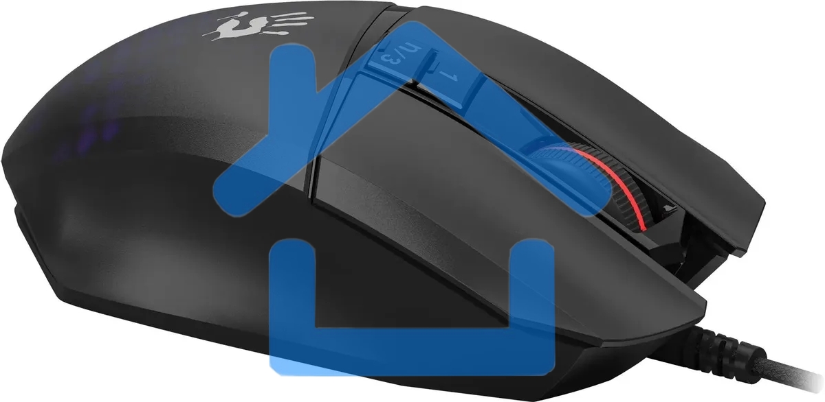 Мышь проводная A4Tech Bloody W65 Max Mini черный, 12000 dpi, USB, кнопки - 9