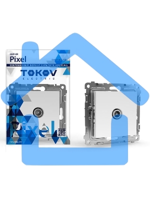 Коннектор TV СП Pixel механизм бел. TOKOV ELECTRIC TKE-PX-A1C-C01
