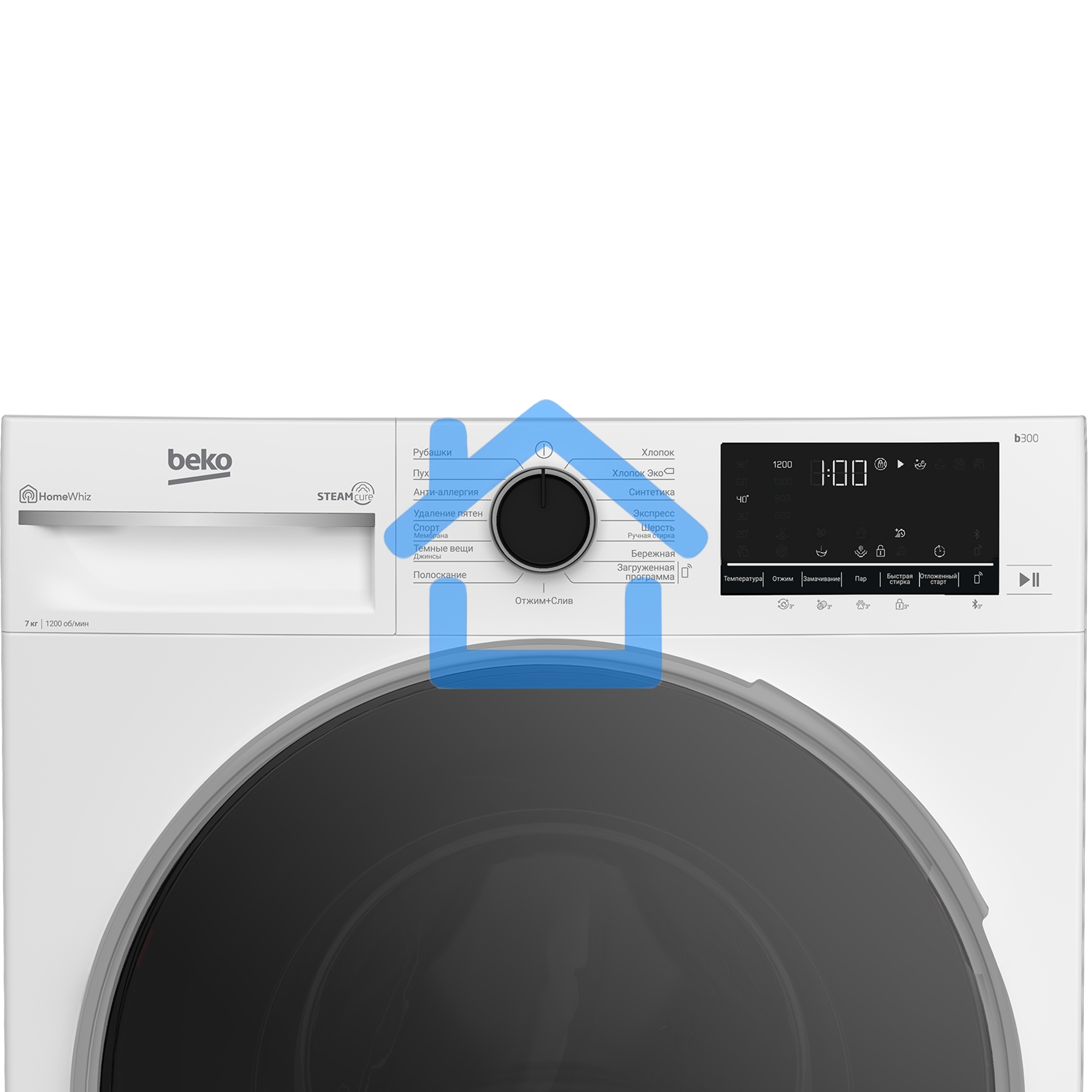 Стиральная машина Beko B3WFR572WC белая, загрузка фронтальная 7кг, 1200 об/мин., класс: A