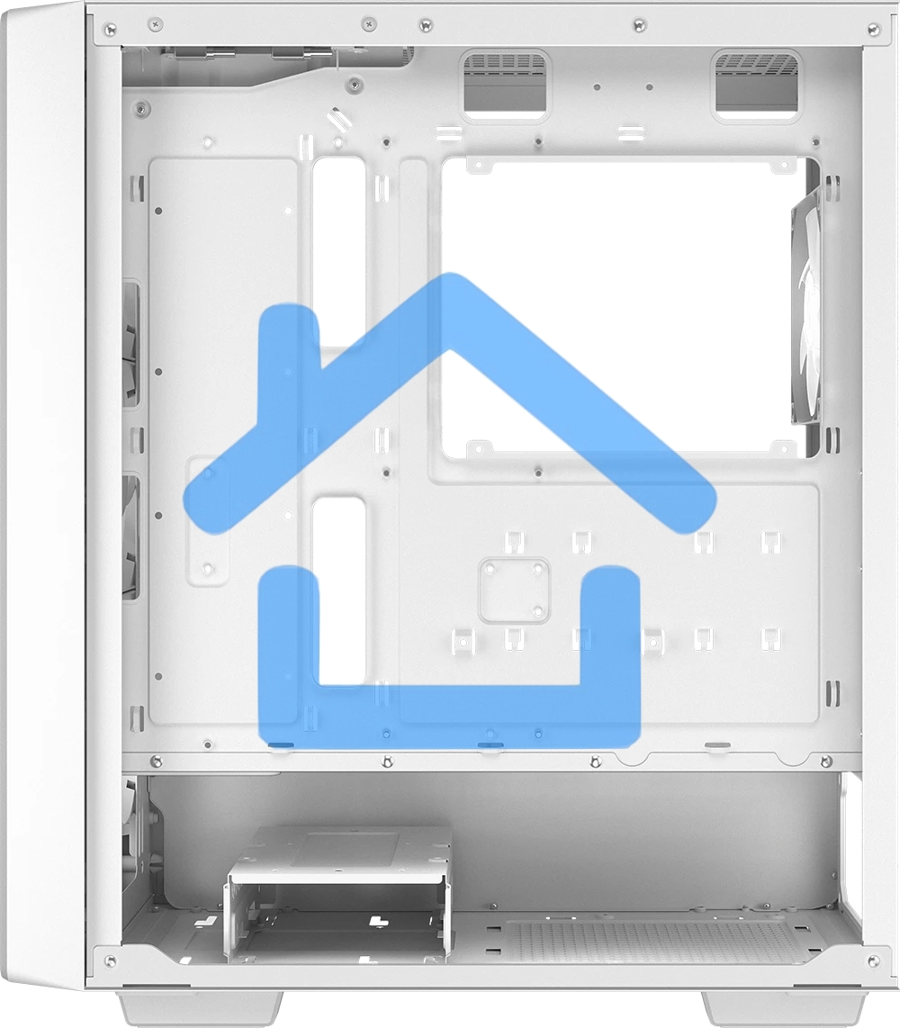 Компьютерный корпус Deepcool CC560 MESH V2 WH без БП, боковое окно (закаленное стекло), 3x120мм ARGB LED вентилятор спереди и 1x120мм ARGB LED вентилятор сзади, белый, ATX
