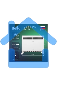 Конвектор Ballu Camino Eco Turbo BEC/EMT-1000 белый, 1000 Вт, 15 м2, термостат