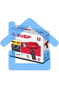Фен технический ЗУБР ФТ-2000насадки 3 шт, 2 режима: 350/650град, 350/550л/мин, 2000Вт