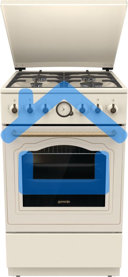Плита газовая Gorenje GGI5BCLI бежевый, конфорок 4 газовых, духовка 67 л, 50 см x 85 см x 59.4 см