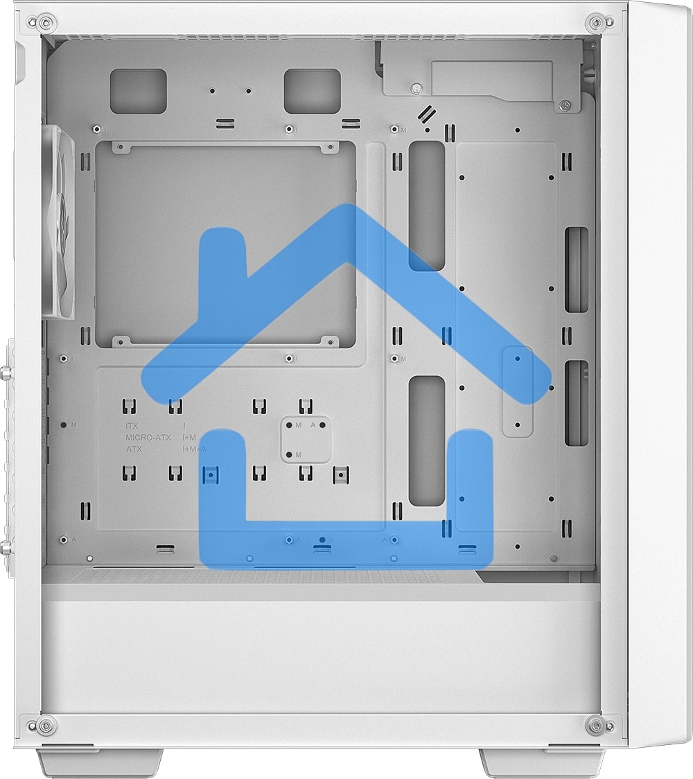 Компьютерный корпус Deepcool CC560 MESH V2 WH без БП, боковое окно (закаленное стекло), 3x120мм ARGB LED вентилятор спереди и 1x120мм ARGB LED вентилятор сзади, белый, ATX