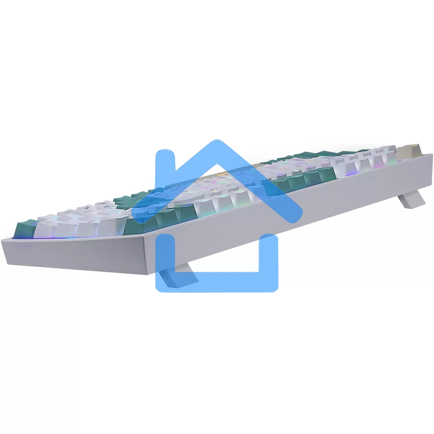 Клавиатура беспроводная Defender REDRAGON VEIGAR USB, Bluetooth/Радиоканал, бело-голубая