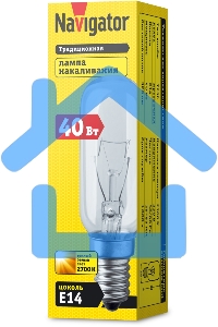 Лампа накаливания Navigator NI-T25L-40-230-E14-CL
