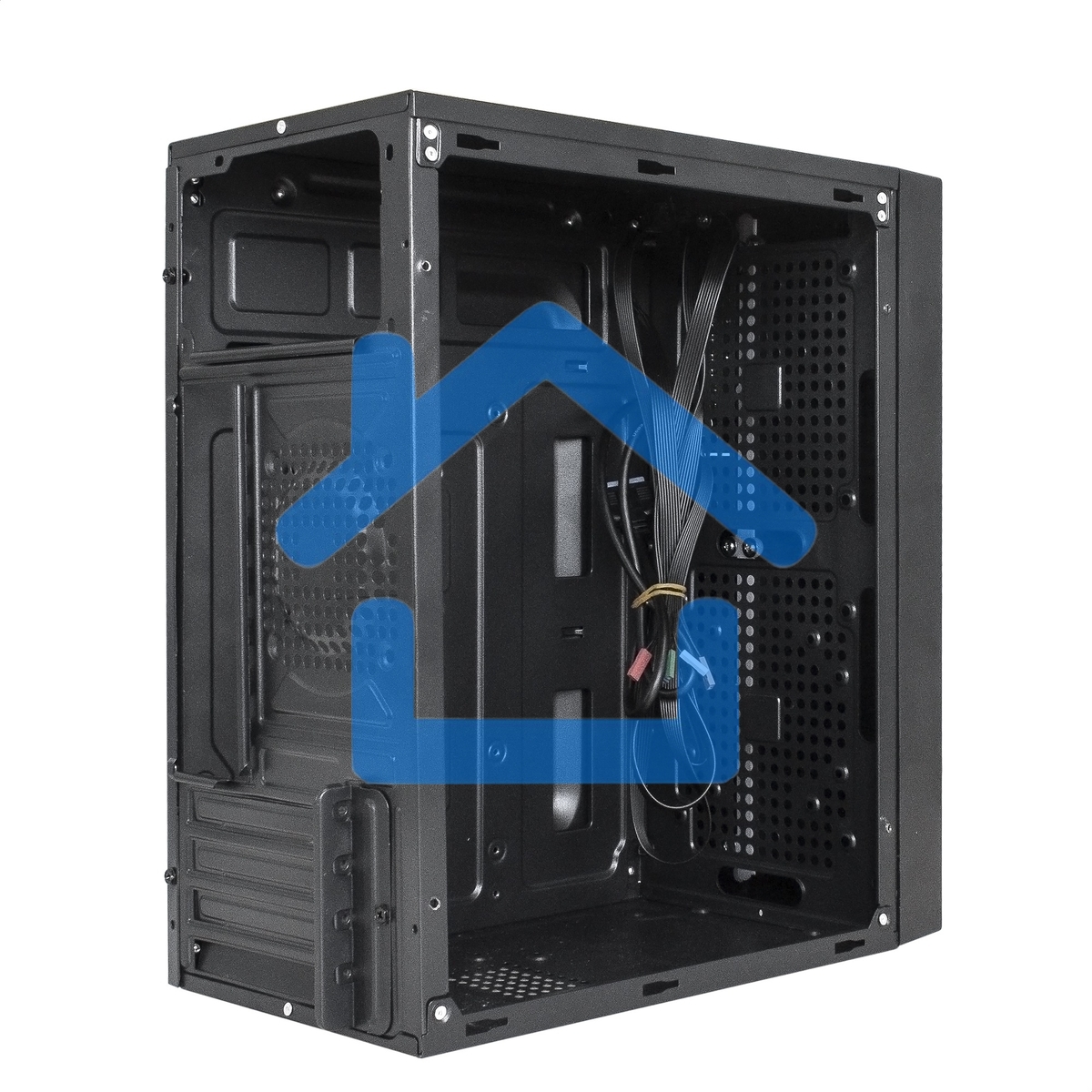 Компьютерный корпус Minitower ExeGate mEVO-9301-NPX400 (mATX, БП 400NPX с вент. 12см, с окном, 2*USB+1*USB 3.0, HD аудио, черный, с RGb подсветкой)