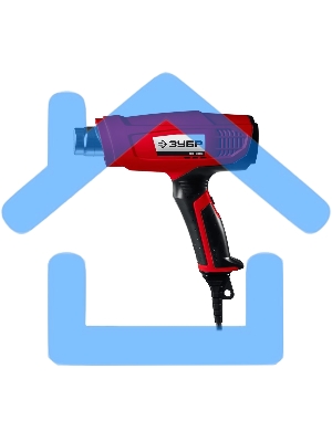 Фен технический ЗУБР ФТ-2000насадки 3 шт, 2 режима: 350/650град, 350/550л/мин, 2000Вт