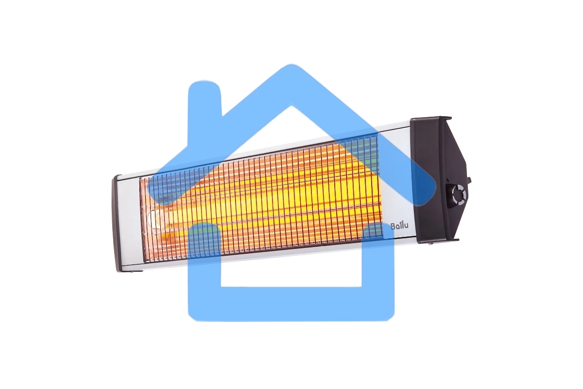 Обогреватель инфракрасный Ballu BIH-L-3.0 серый, кварцевый, 3000 Вт, 35 м2