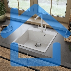 Кухонная мойка Maunfeld Perla 505 MFQS-505W кремовый