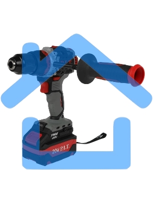 Дрель-шуруповерт P.I.T. PSB20H-13D/3, Аккумуляторная, 20В, Ударная, Кейс