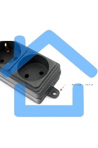 Сетевой фильтр PC черный 5м 6 р 16А_SPG6-B5M