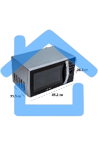 Микроволновая печь SUPRA 20TSG55 серебристый, 20 л, 700 Вт, переключатели - поворотный механизм/кнопки