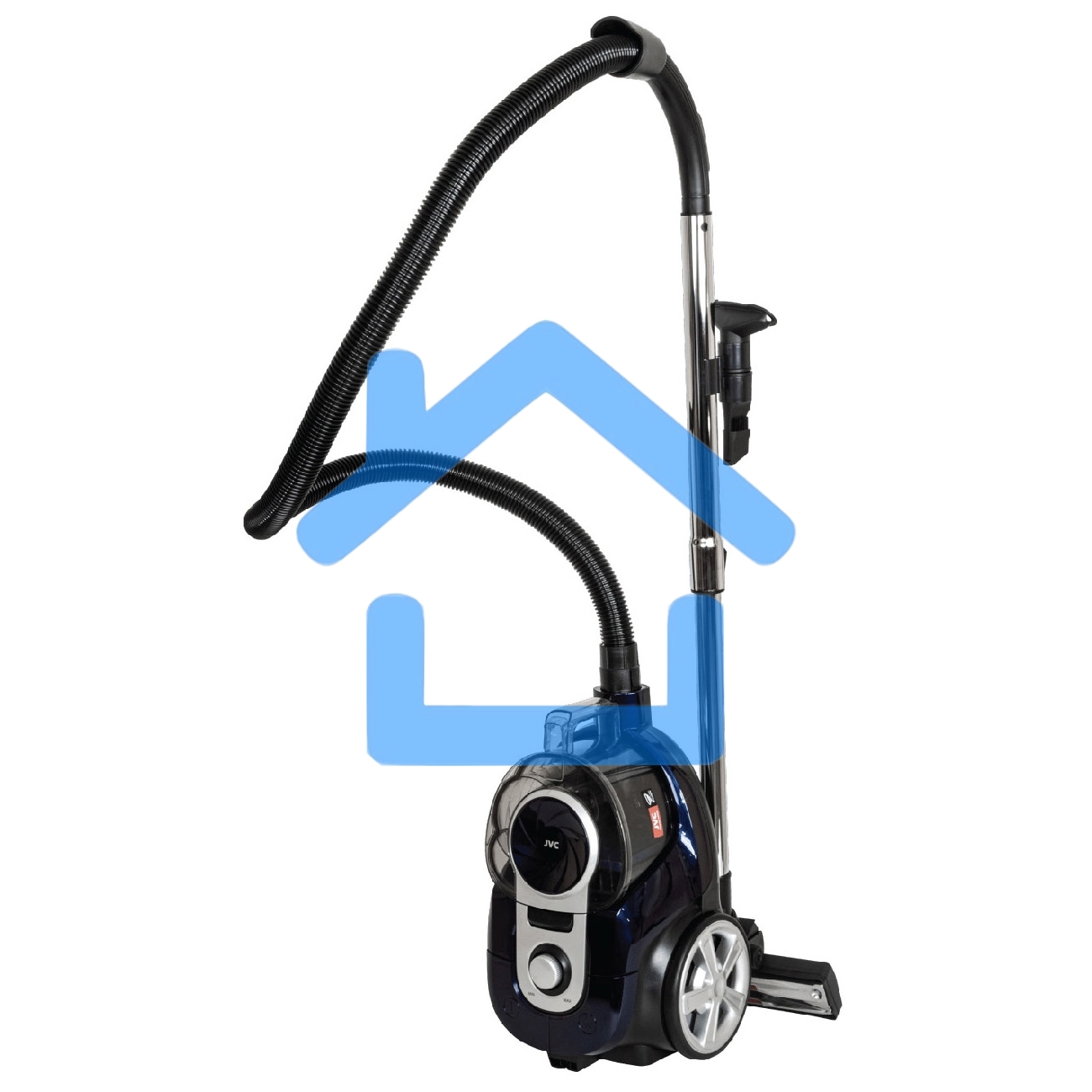 Пылесос JVC JH-VC430 синий, 360/2100 Вт, уборка сухая, пылесборник контейнер, 2.5 л
