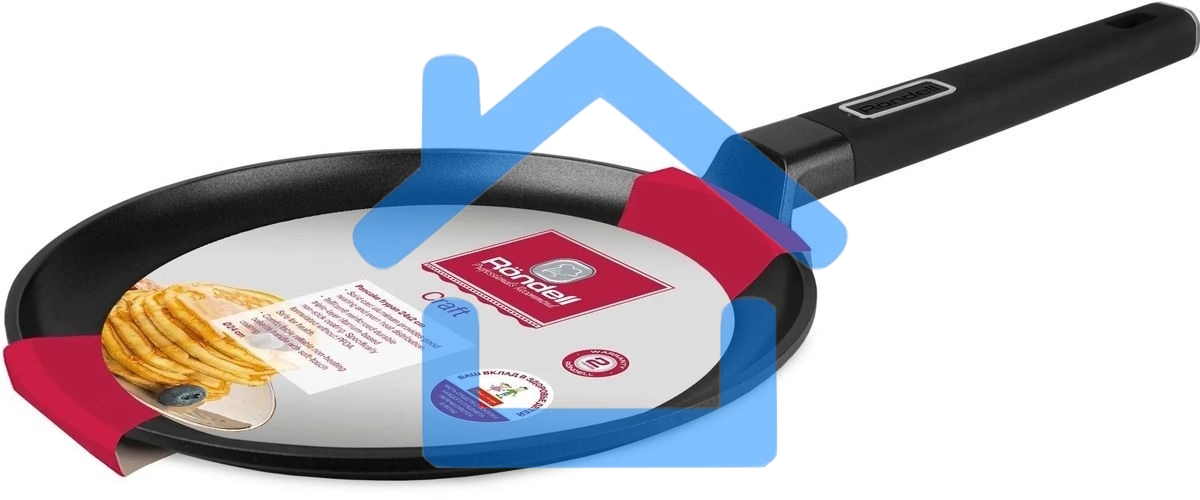 Сковорода блинная Rondell Craft RDA-1484, 24см, без крышки, черный