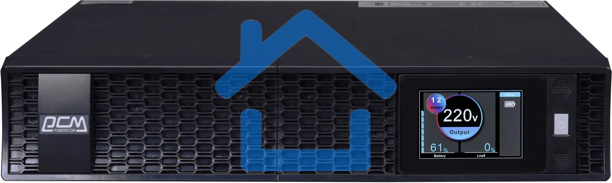 Источник бесперебойного питания Powercom Next, On-Line, 3000VA/3000W, Rack/Tower, 8*IEC320-C13 + 2*C19, LCD, Serial+USB, SmartSlot, подкл. доп. Батарей (2027233)