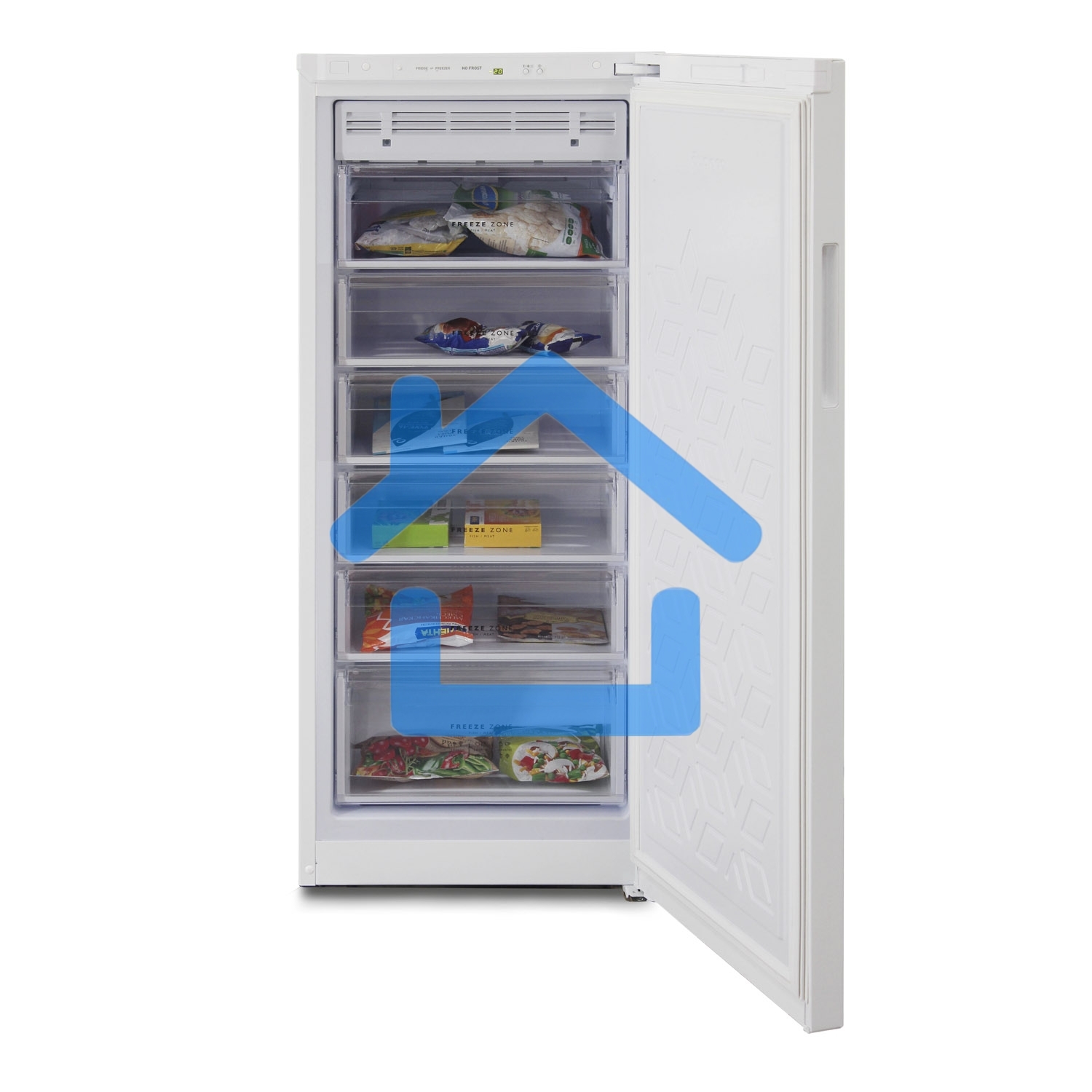 Морозильная камера Бирюса Б-6046SN, белый, 230л, 6 ящиков