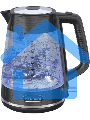 Чайник электрический Hyundai HYK-G3503 1.7л. 2200Вт черный/серебристый (корпус: стекло)