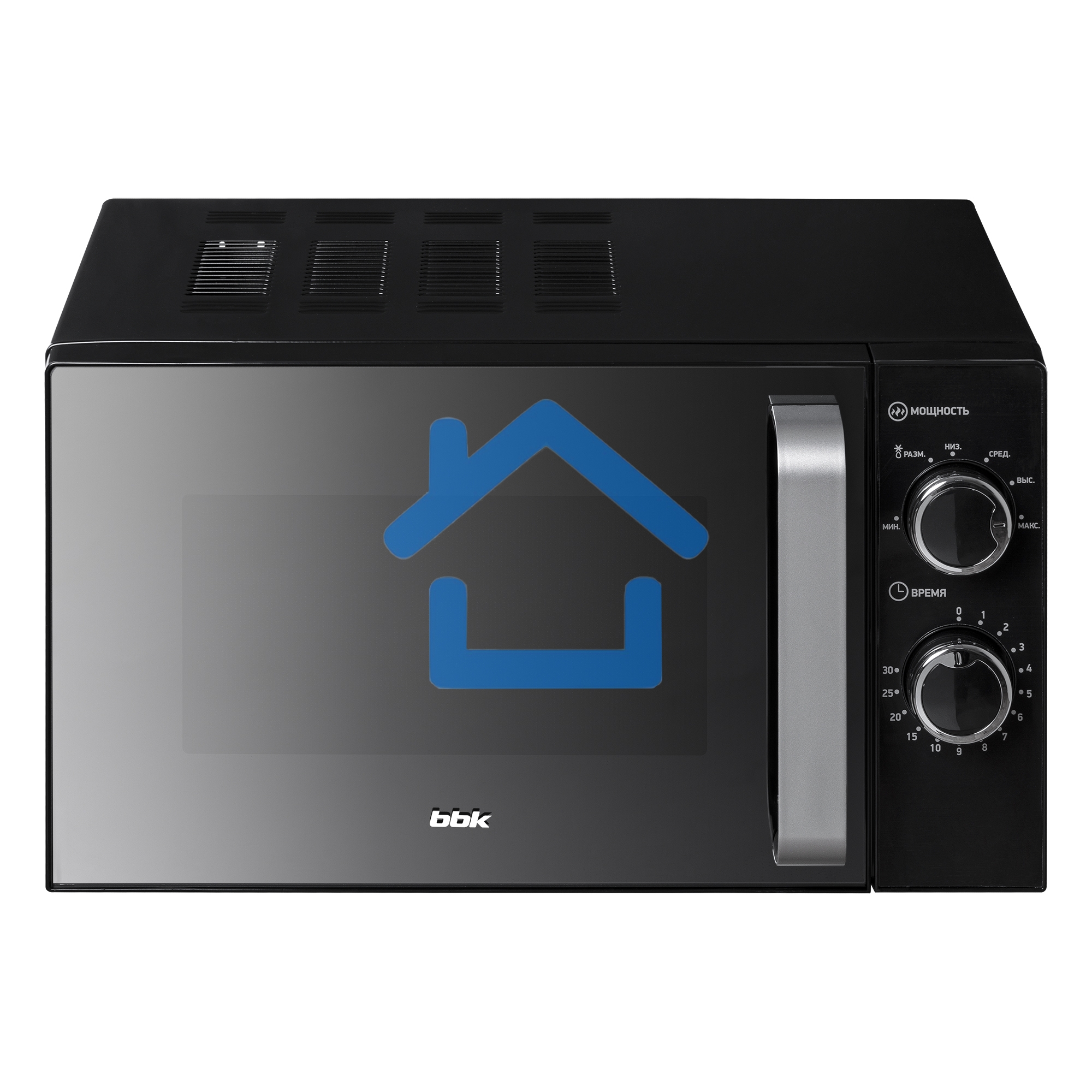 Микроволновая печь BBK 20MWS-776M/B-M черный, 20 л, 700 Вт, переключатели - поворотный механизм