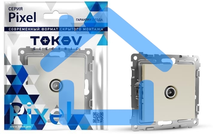 Коннектор TV СП Pixel механизм беж. TOKOV ELECTRIC TKE-PX-A1C-C02