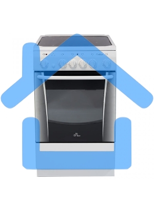 Плита электрическая De Luxe 506004.03ЭС белый, конфорок 4 шт, духовка 60 л, 50 см x 85 см x 60 см