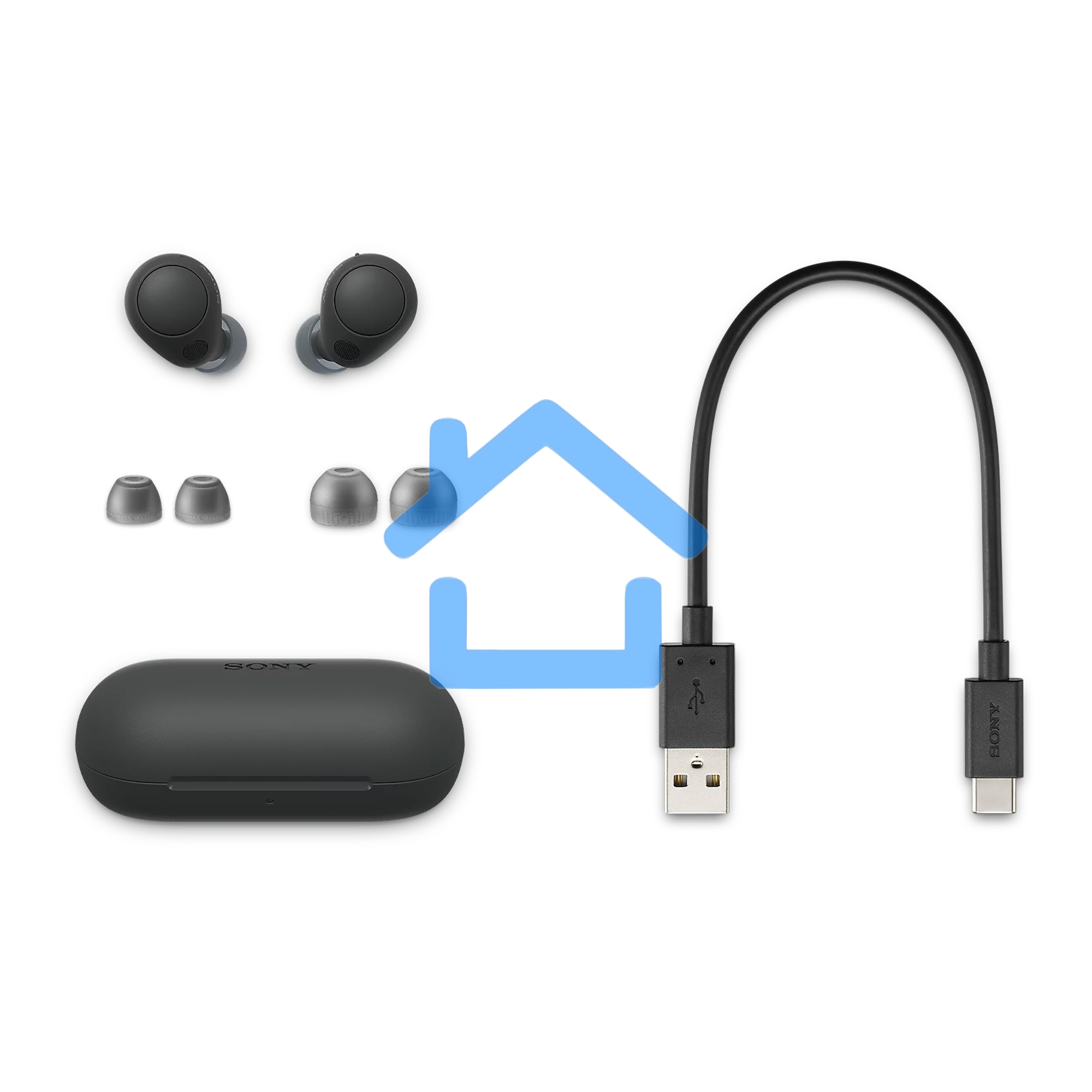 Гарнитура внутриканальные Sony WF-C700N черный беспроводные bluetooth в ушной раковине (WF-C700N/BZE)