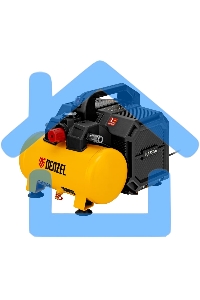 Компрессор DLS750/6 безмасляный малошумный 750 Вт, 140 л/мин,ресивер 6 л Denzel