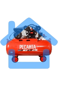 Компрессор поршневой Ресанта КП-100/400Р масляный 400л/мин 100л 2500Вт красный/черный