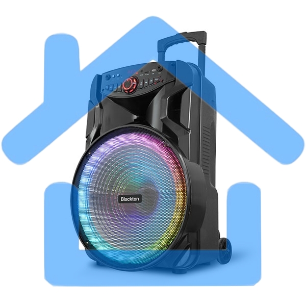 Портативная акустика Blackton Bt PBS2115 черный Мощность RMS 40 Вт Bluetooth