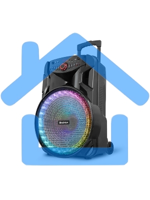 Портативная акустика Blackton Bt PBS2115 черный Мощность RMS 40 Вт Bluetooth