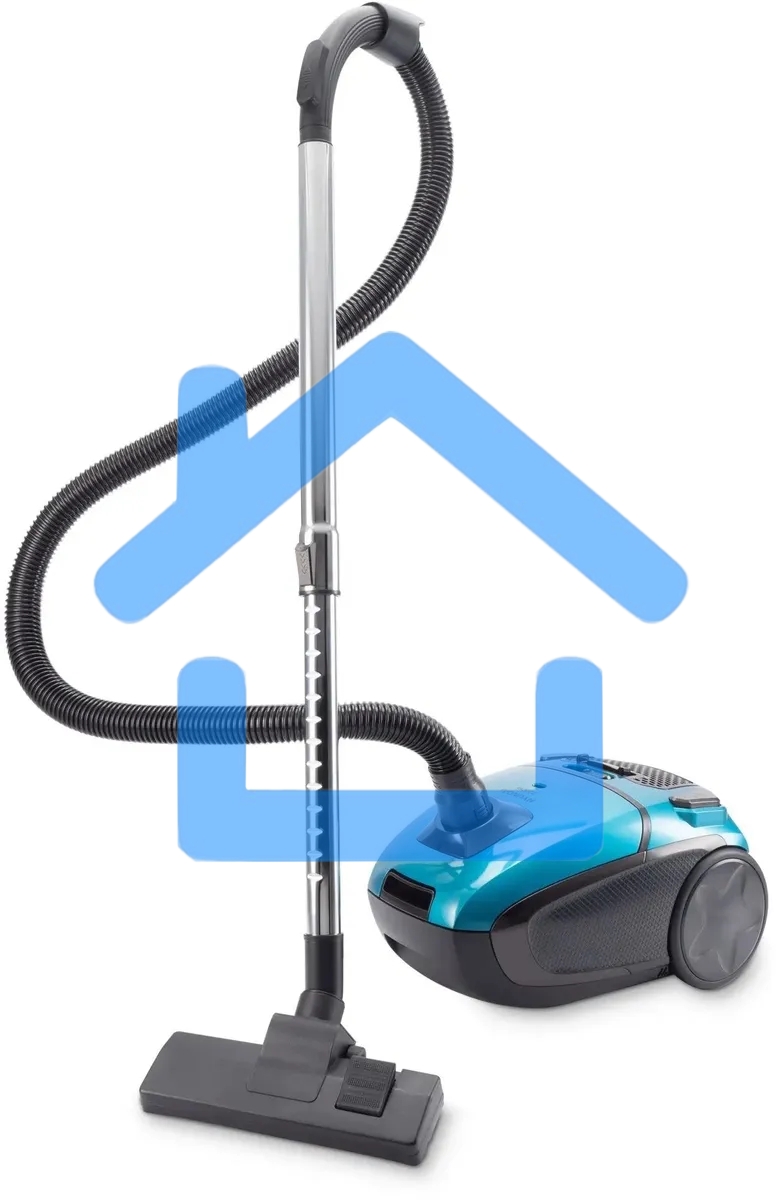 Пылесос Hyundai HYV-B4990 бирюзовый/черный, 400/2220 Вт, уборка сухая, пылесборник мешок, 2.5 л (в компл.:1мешок)