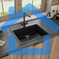 Кухонная мойка Maunfeld Perla 580 MFQS-580B черный