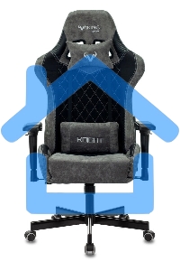 Кресло игровое Бюрократ VIKING 7 KNIGHT B FABRIC черный текстиль/эко.кожа крестовина металл/пластик